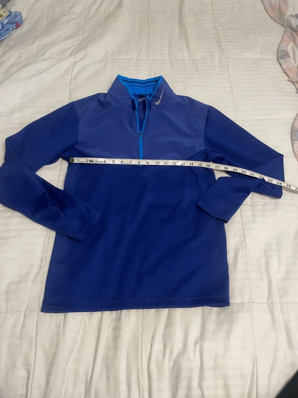 Nike Royal and Light Blue Quarter-Zip Pullover